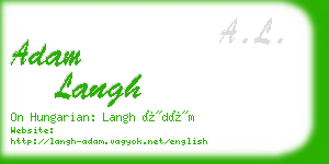 adam langh business card